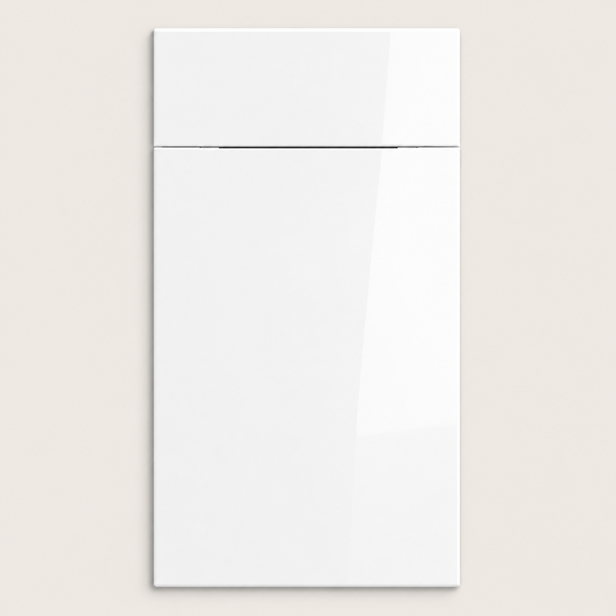 Luxe Blanco cabinet door by Deluxe Wood Cabinetry