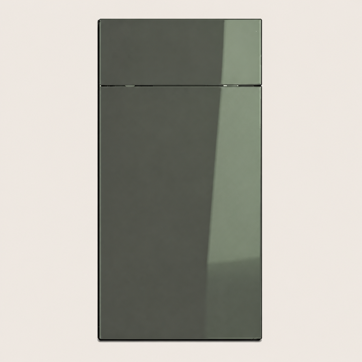 Luxe Verde Salvia cabinet door by Deluxe Wood Cabinetry